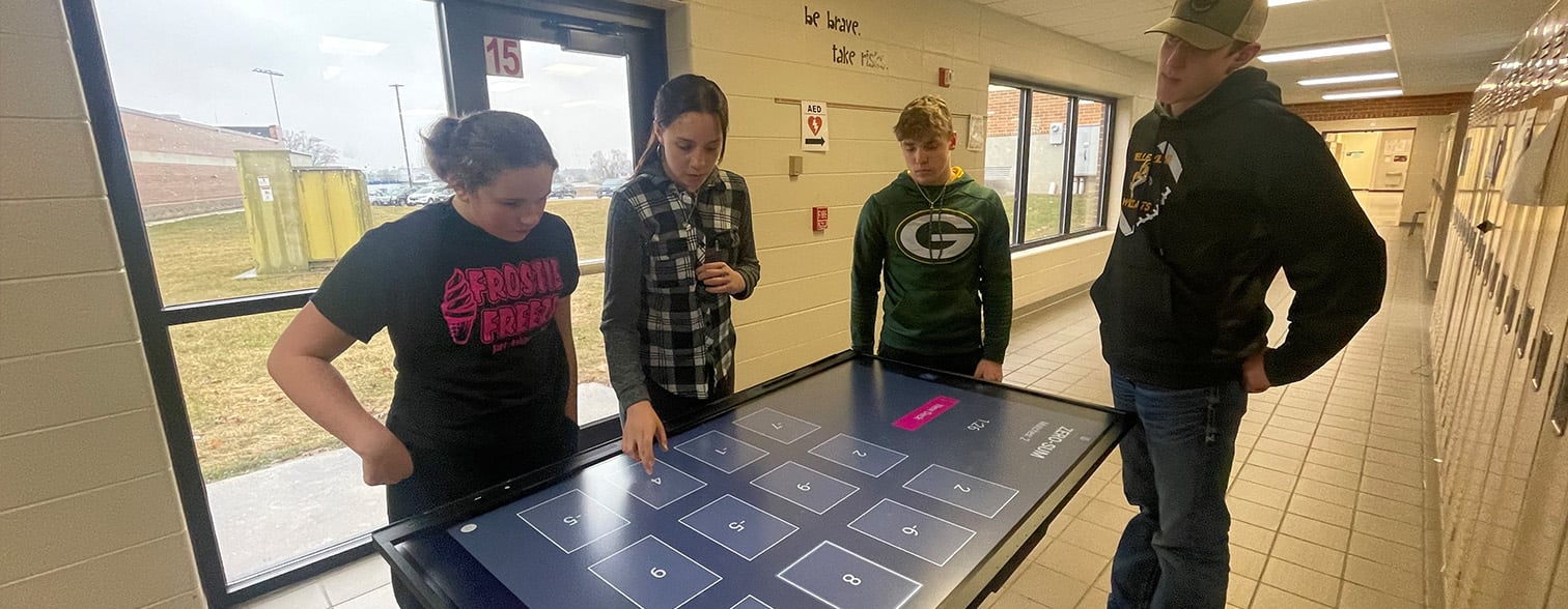 Middle School Students Engage in Interactive Math Station