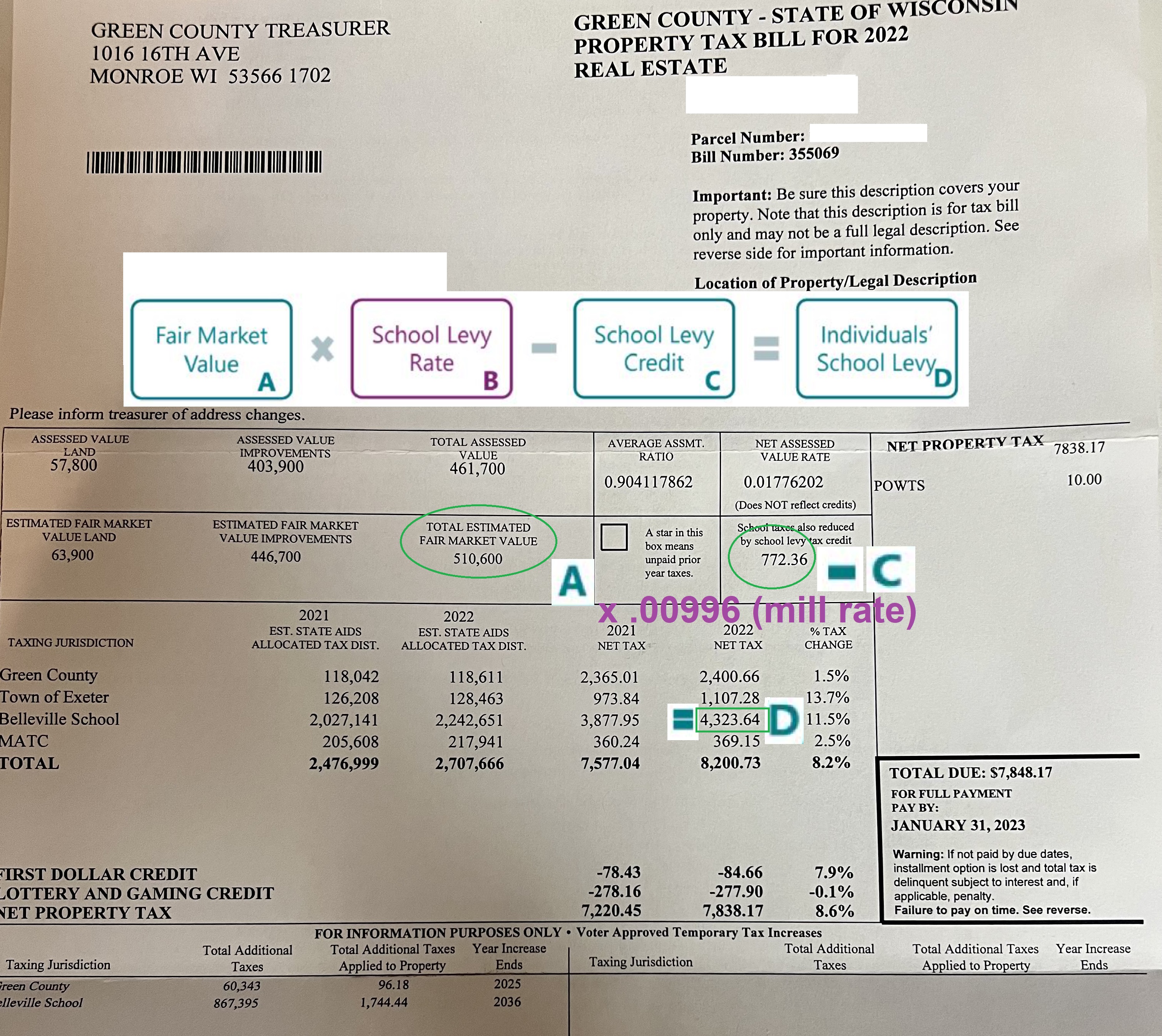 Example Tax Bill