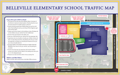 Parent Drop Off Traffic Procedures Map