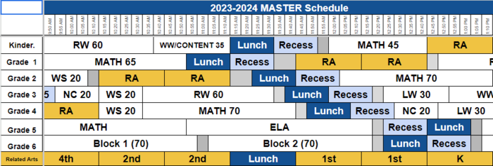 ES Master Schedule